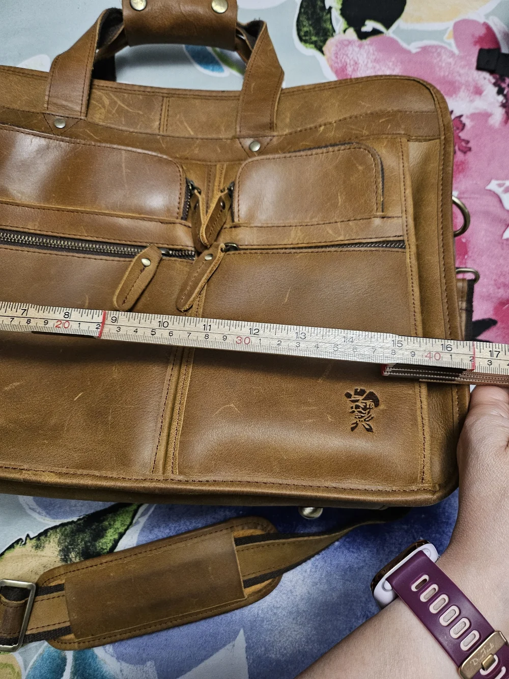Western leather goods​ beast of burden – western large leather briefcase